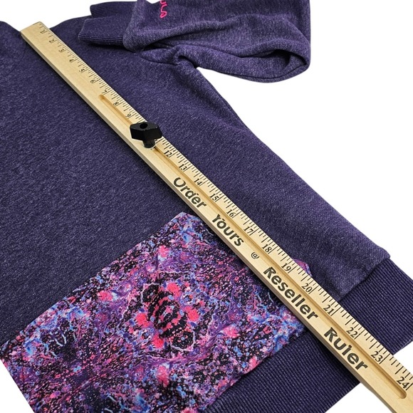 Bula Womens XS Hoodie Purple Active Pullover Sweatshirt "Trippy" Hood Pocket - Picture 7 of 8